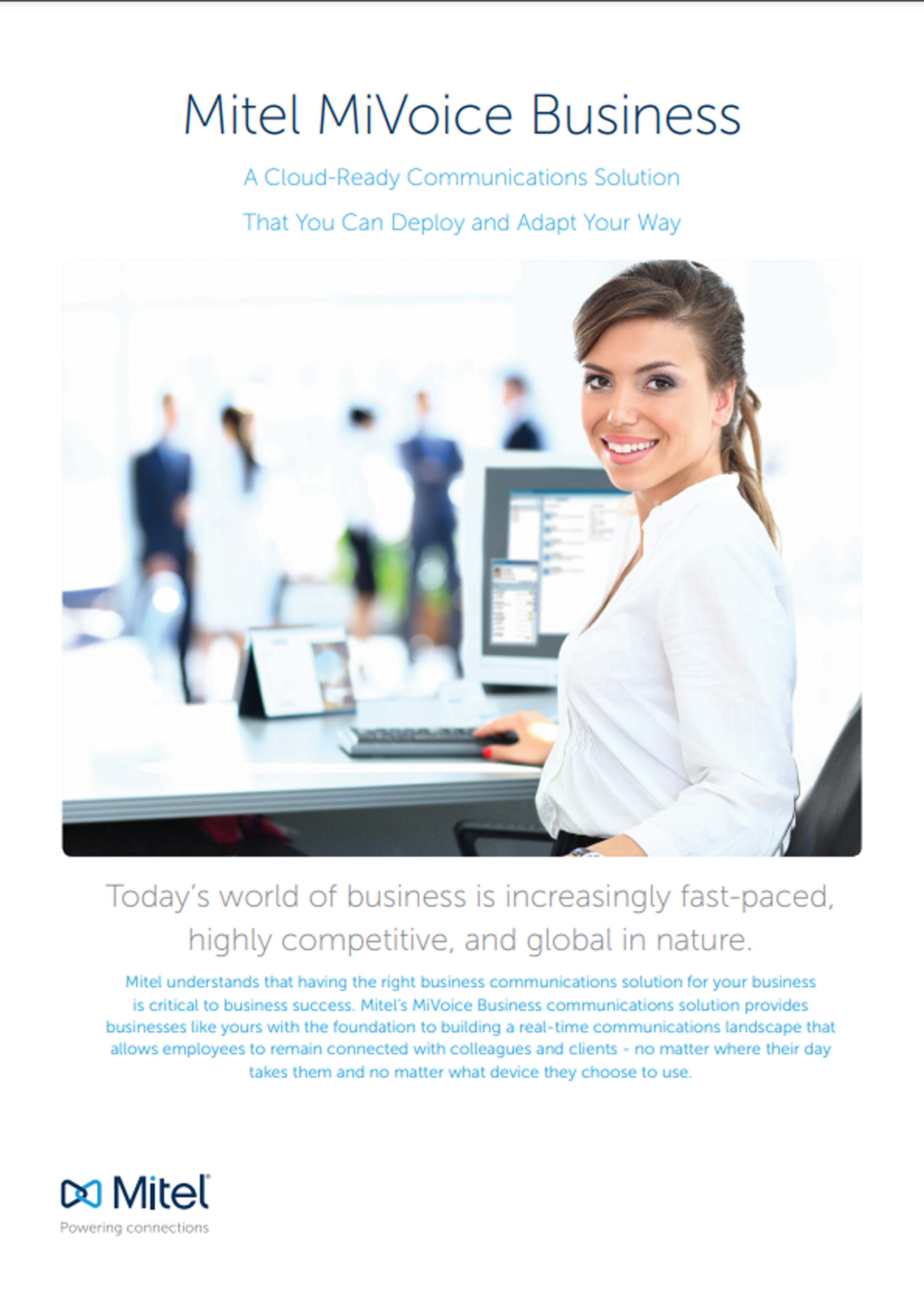 Britannic Technologies Mitel MiVoice Business brochure front cover