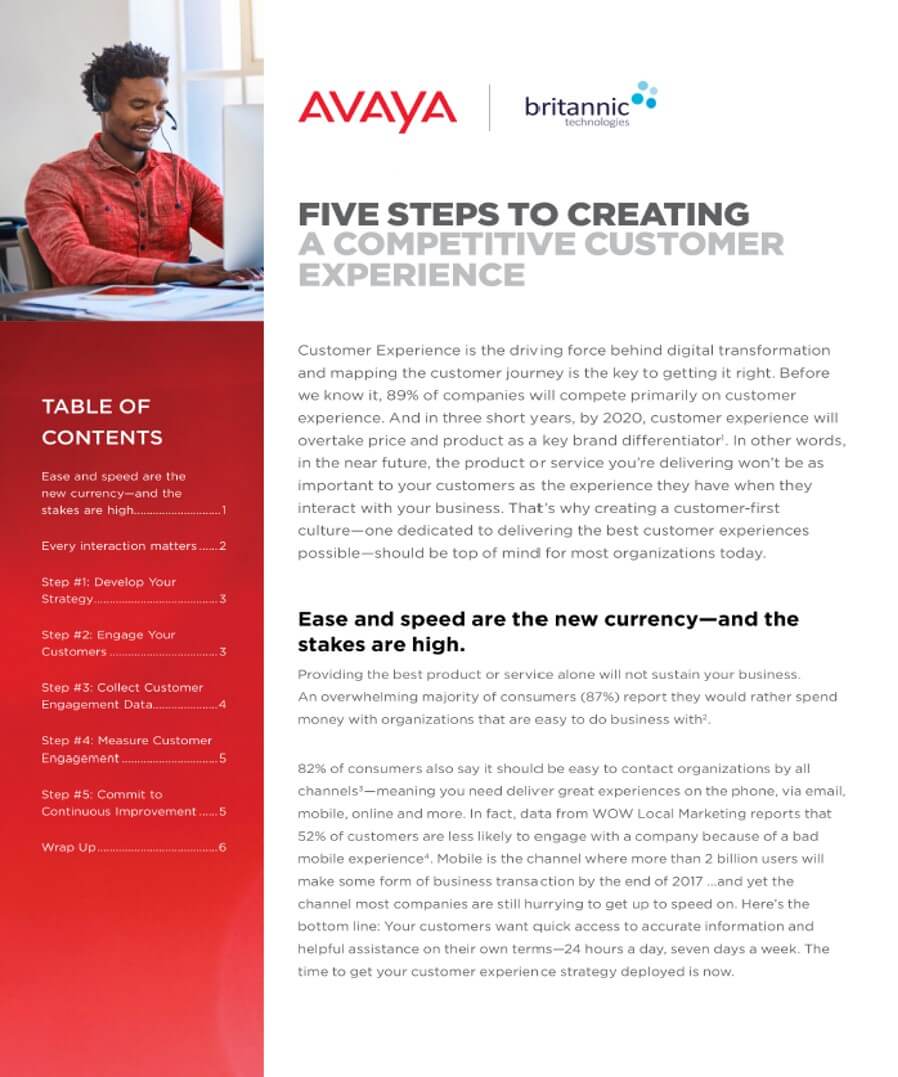 5 Steps to Competitive CX White Paper