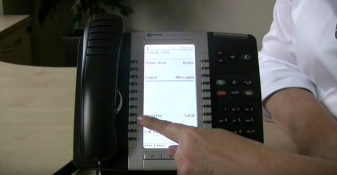 Logging On - Mitel 5330 IP telephone
