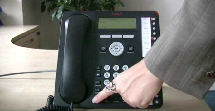 Making and ending a call - Avaya IP Office 1616 series telephone