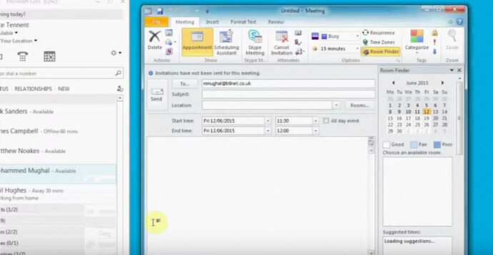 Skype for Business: Initiate a meeting from within Lync 2013 client