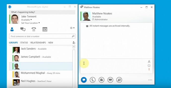 Skype for Business: Send and receive an IM